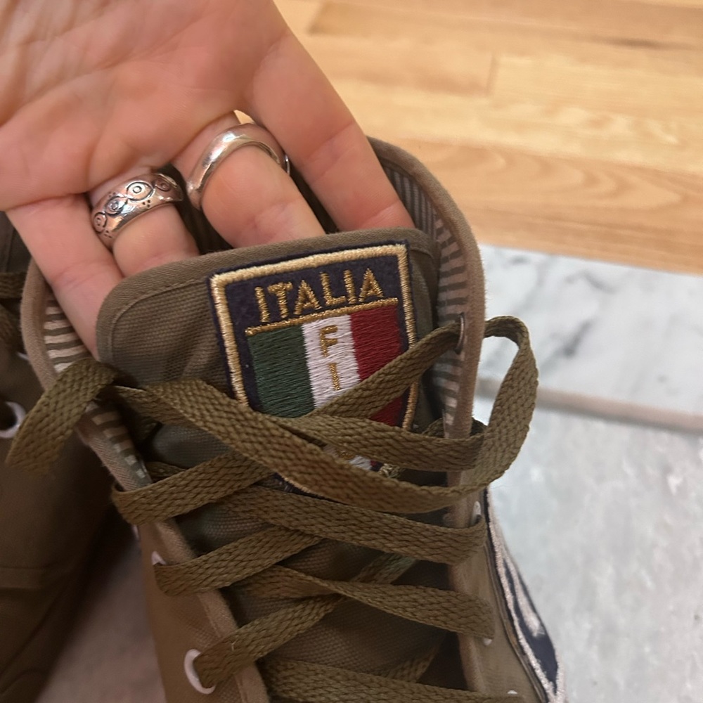 Olive Bangs Sneakers With Custom Patchwork - image 5